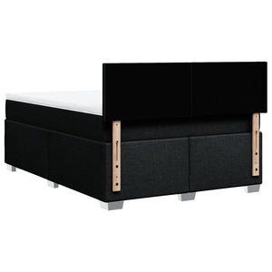 Κρεβάτι Boxspring με Στρώμα Μαύρο 140x200 εκ. Υφασμάτινο - Pakobazaar