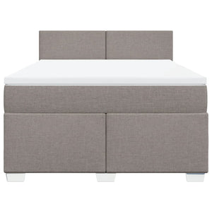 Κρεβάτι Boxspring με Στρώμα Taupe 140x200 εκ. Υφασμάτινο
