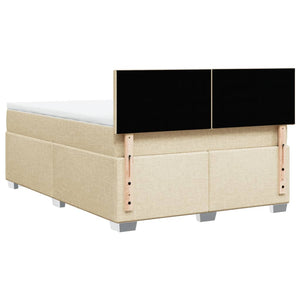 Κρεβάτι Boxspring με Στρώμα Κρεμ 140x200 εκ. Υφασμάτινο