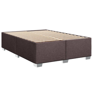 Κρεβάτι Boxspring με Στρώμα Σκούρο Καφέ 140x200 εκ Υφασμάτινο
