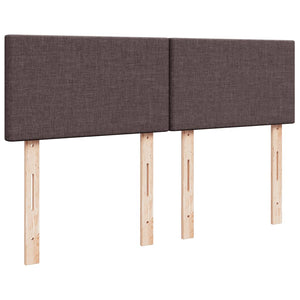 Κρεβάτι Boxspring με Στρώμα Σκούρο Καφέ 160x200 εκ Υφασμάτινο - Pakobazaar
