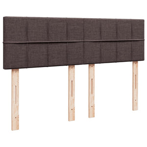 Κρεβάτι Boxspring με Στρώμα Σκούρο Καφέ 160x200 εκ Υφασμάτινο