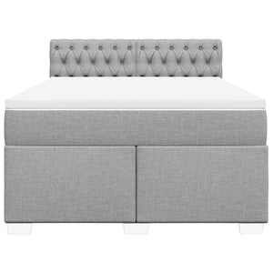 Κρεβάτι Boxspring με Στρώμα Αν. Πράσινο 160x200εκ Υφασμάτινο - Pakobazaar