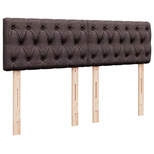 Κρεβάτι Boxspring με Στρώμα Σκούρο Καφέ 160x200 εκ Υφασμάτινο - Pakobazaar