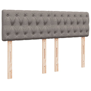 Κρεβάτι Boxspring με Στρώμα Taupe 160x200 εκ. Υφασμάτινο - Pakobazaar