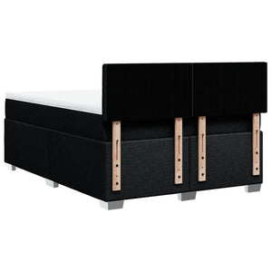 Κρεβάτι Boxspring με Στρώμα Μαύρο 160x200 εκ. Υφασμάτινο - Pakobazaar