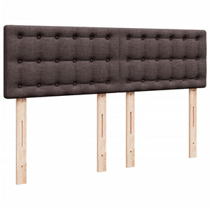 Κρεβάτι Boxspring με Στρώμα Σκούρο Καφέ 160x200 εκ Υφασμάτινο - Pakobazaar