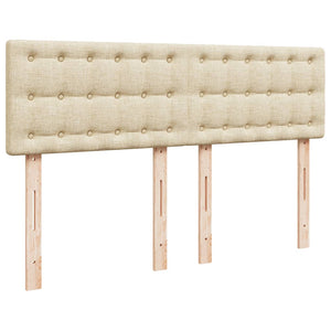 Κρεβάτι Boxspring με Στρώμα Κρεμ 160x200 εκ. Υφασμάτινο - Pakobazaar