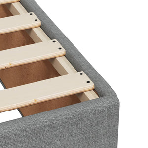 Κρεβάτι Boxspring με Στρώμα Ανοιχτό Γκρι 180x200 εκ. Υφασμάτινο - Pakobazaar