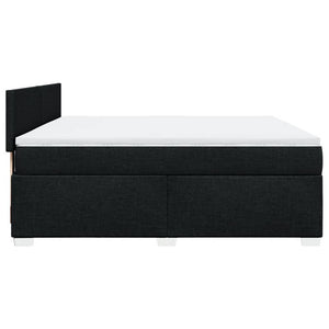 Κρεβάτι Boxspring με Στρώμα Μαύρο 180x200 εκ. Υφασμάτινο - Pakobazaar