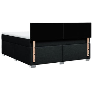 Κρεβάτι Boxspring με Στρώμα Μαύρο 180x200 εκ. Υφασμάτινο - Pakobazaar