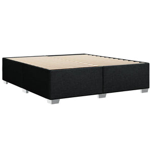Κρεβάτι Boxspring με Στρώμα Μαύρο 180x200 εκ. Υφασμάτινο - Pakobazaar