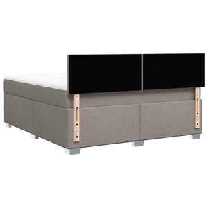Κρεβάτι Boxspring με Στρώμα Taupe 180x200 εκ. Υφασμάτινο - Pakobazaar