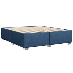 Κρεβάτι Boxspring με Στρώμα Μπλε 180x200 εκ. Υφασμάτινο - Pakobazaar