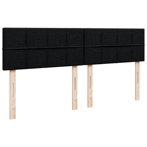 Κρεβάτι Boxspring με Στρώμα Μαύρο 180x200 εκ. Υφασμάτινο