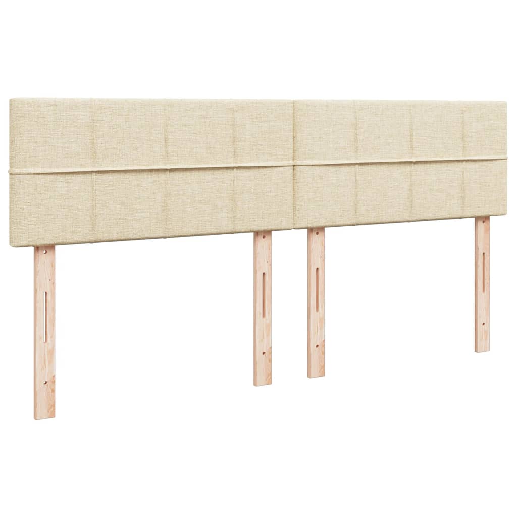 Κρεβάτι Boxspring με Στρώμα Κρεμ 180x200 εκ. Υφασμάτινο