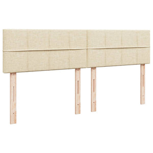 Κρεβάτι Boxspring με Στρώμα Κρεμ 180x200 εκ. Υφασμάτινο