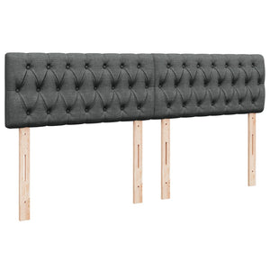 Κρεβάτι Boxspring με Στρώμα Σκούρο Γκρι 180x200 εκ Υφασμάτιν - Pakobazaar