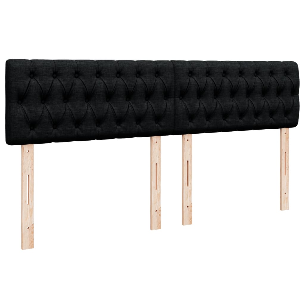 Κρεβάτι Boxspring με Στρώμα Μαύρο 180x200 εκ. Υφασμάτινο - Pakobazaar