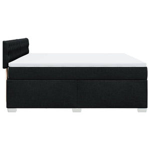 Κρεβάτι Boxspring με Στρώμα Μαύρο 180x200 εκ. Υφασμάτινο - Pakobazaar