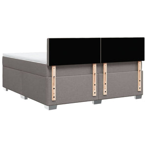 Κρεβάτι Boxspring με Στρώμα Taupe 180x200 εκ. Υφασμάτινο - Pakobazaar