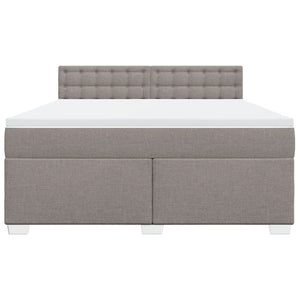 Κρεβάτι Boxspring με Στρώμα Taupe 180x200 εκ. Υφασμάτινο - Pakobazaar