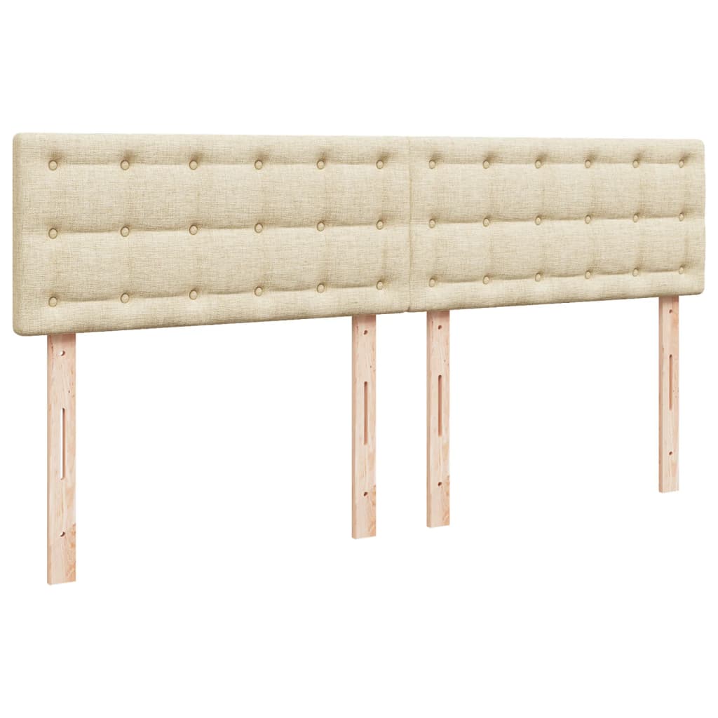 Κρεβάτι Boxspring με Στρώμα Κρεμ 180x200 εκ. Υφασμάτινο - Pakobazaar