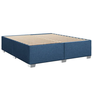 Κρεβάτι Boxspring με Στρώμα Μπλε 180x200 εκ. Υφασμάτινο - Pakobazaar