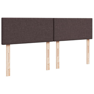 Κρεβάτι Boxspring με Στρώμα Σκούρο Καφέ 200x200 εκ. Υφασμάτινο