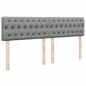 Κρεβάτι Boxspring με Στρώμα Ανοιχτό Γκρι 200x200 εκ. Υφασμάτινο - Pakobazaar