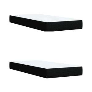 Κρεβάτι Boxspring με Στρώμα Μαύρο 200x200 εκ. Υφασμάτινο - Pakobazaar