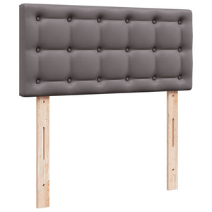 Κρεβάτι Boxspring με Στρώμα Γκρι 80 x 200 εκ. Συνθετικό Δέρμα - Pakobazaar