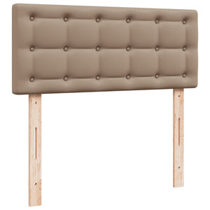 Κρεβάτι Boxspring με Στρώμα Καπουτσίνο 100x200εκ.από Συνθ.Δέρμα - Pakobazaar