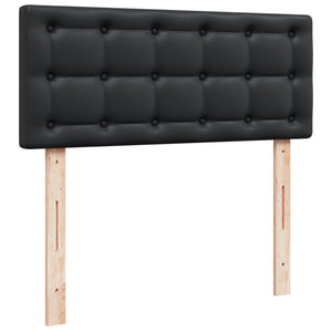 Κρεβάτι Boxspring με Στρώμα Μαύρο 120 x 200 εκ. Συνθετικό Δέρμα - Pakobazaar