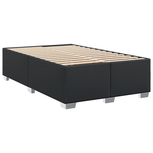 Κρεβάτι Boxspring με Στρώμα Μαύρο 120 x 200 εκ. Συνθετικό Δέρμα - Pakobazaar