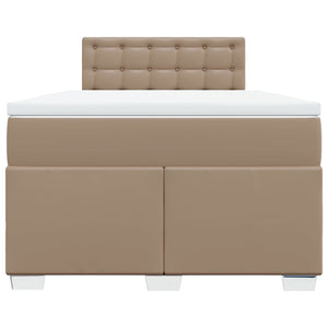 Κρεβάτι Boxspring με Στρώμα Καπουτσίνο 120x200εκ.από Συνθ.Δέρμα - Pakobazaar