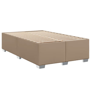 Κρεβάτι Boxspring με Στρώμα Καπουτσίνο 120x200εκ.από Συνθ.Δέρμα - Pakobazaar