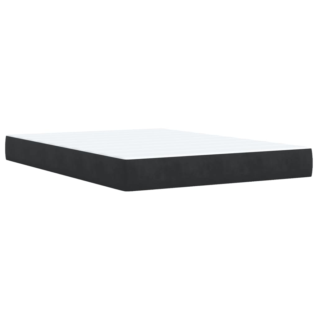 Κρεβάτι Boxspring με Στρώμα Μαύρο 160x200εκ.από Συνθετικό Δέρμα - Pakobazaar