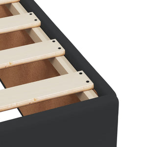 Κρεβάτι Boxspring με Στρώμα Μαύρο 180x200εκ.από Συνθετικό Δέρμα
