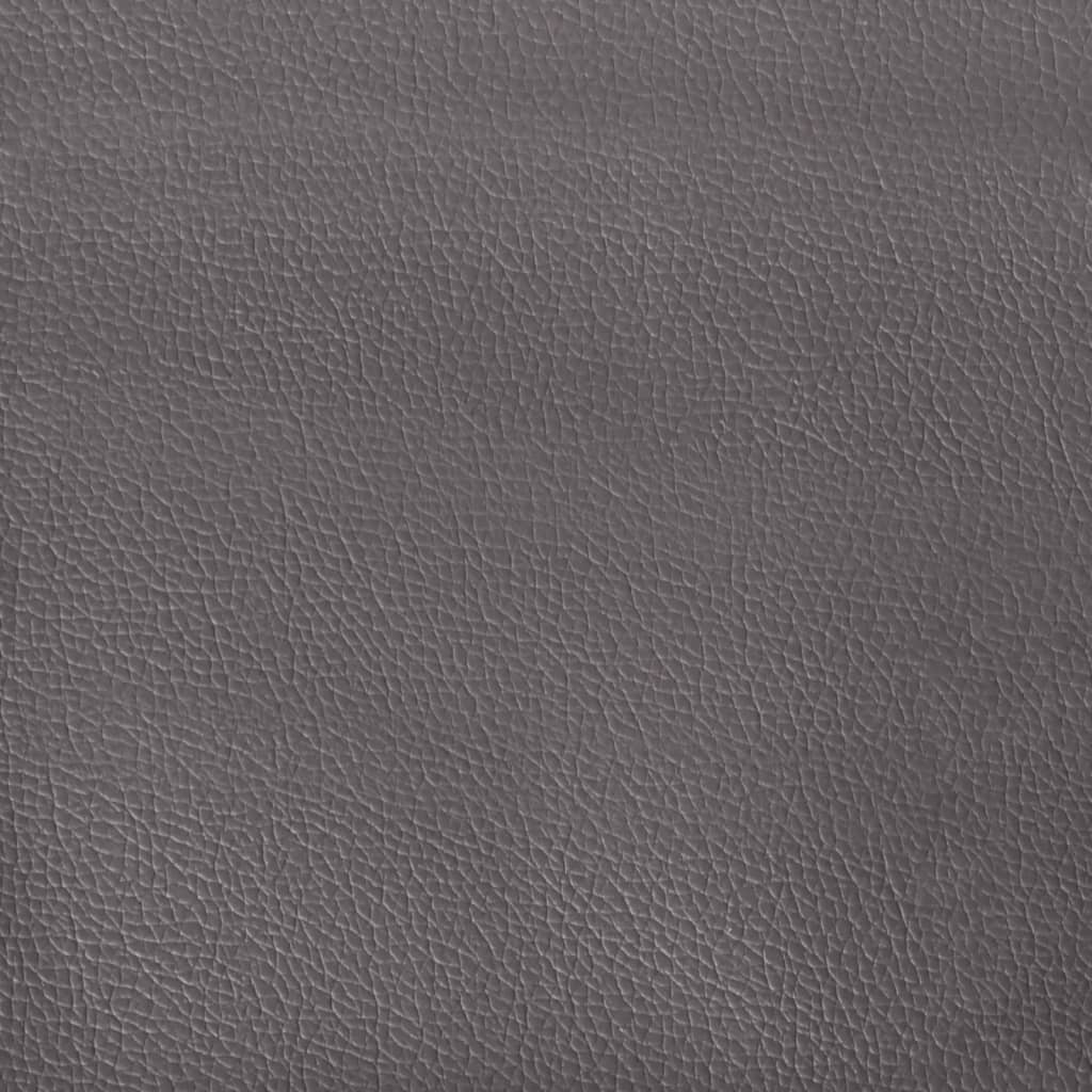 Κρεβάτι Boxspring με Στρώμα Γκρι 180x200 εκ. Συνθετικό Δέρμα