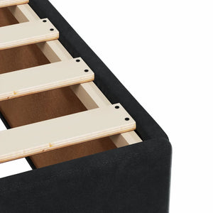 Κρεβάτι Boxspring με Στρώμα Μαύρο 90x190 εκ. Βελούδινο - Pakobazaar