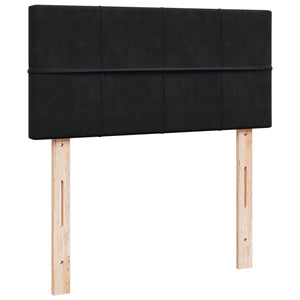 Κρεβάτι Boxspring με Στρώμα Μαύρο 100x200 εκ. Βελούδινο