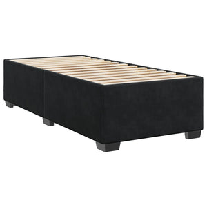 Κρεβάτι Boxspring με Στρώμα Μαύρο 100x200 εκ. Βελούδινο