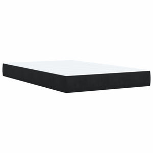 Κρεβάτι Boxspring με Στρώμα Μαύρο 120x190 εκ. Βελούδινο