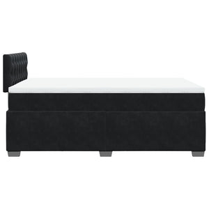 Κρεβάτι Boxspring με Στρώμα Μαύρο 120x190 εκ. Βελούδινο