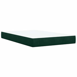 Κρεβάτι Boxspring με Στρώμα Σκούρο Πράσινο 120x190εκ. Βελούδινο - Pakobazaar
