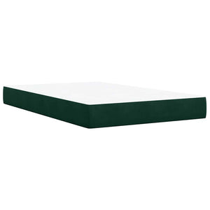Κρεβάτι Boxspring με Στρώμα Σκούρο Πράσινο 120x190εκ. Βελούδινο