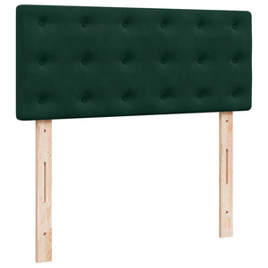 Κρεβάτι Boxspring με Στρώμα Σκούρο Πράσινο 120x190εκ. Βελούδινο