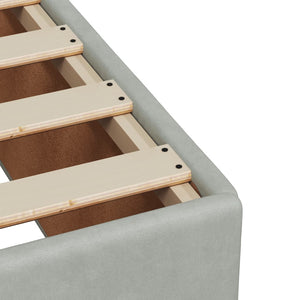 Κρεβάτι Boxspring με Στρώμα Ανοιχτό Γκρι 120x200 εκ. Βελούδινο - Pakobazaar