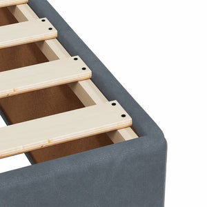 Κρεβάτι Boxspring με Στρώμα Σκούρο Γκρι 120x200 εκ. Βελούδινο